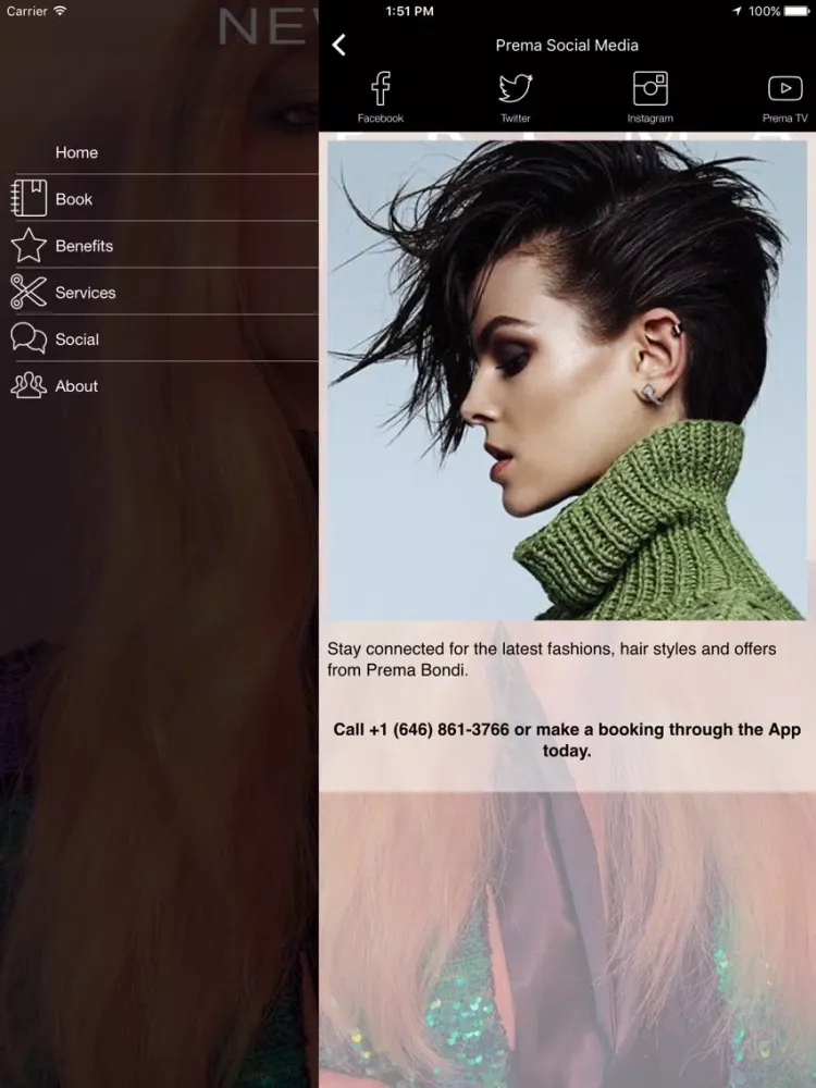 Prema Hair New York iPad  スクリーンショット