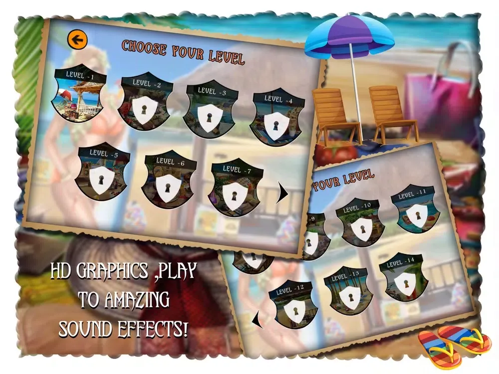 Capturas de tela do The Summer Beach Mystery iPad 