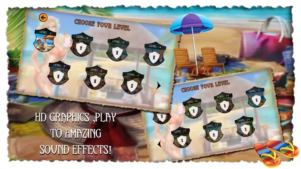 Capturas de tela do The Summer Beach Mystery