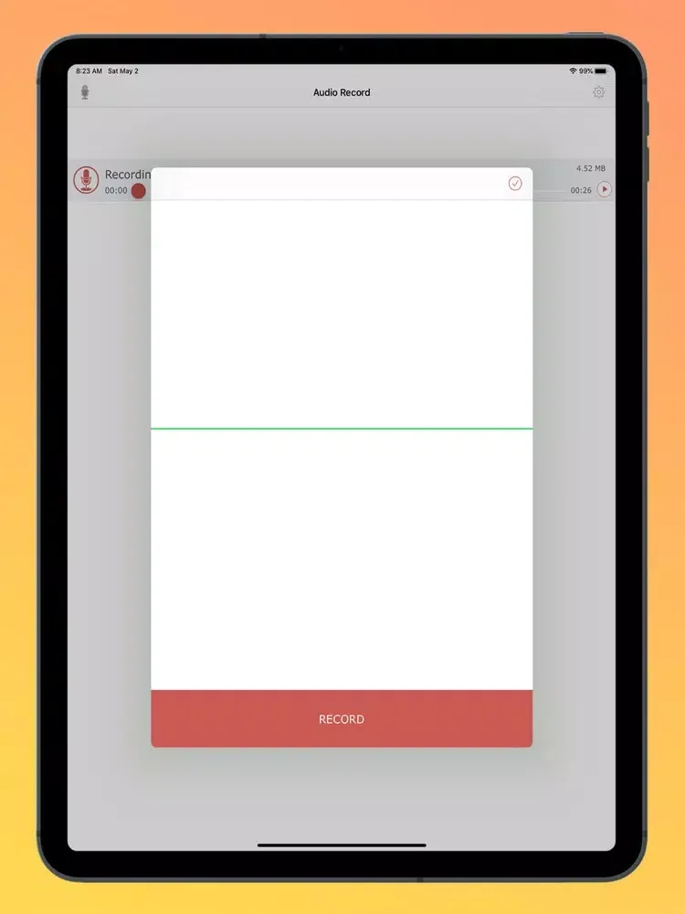 Voice Recorder For Audio iPad 应用截图