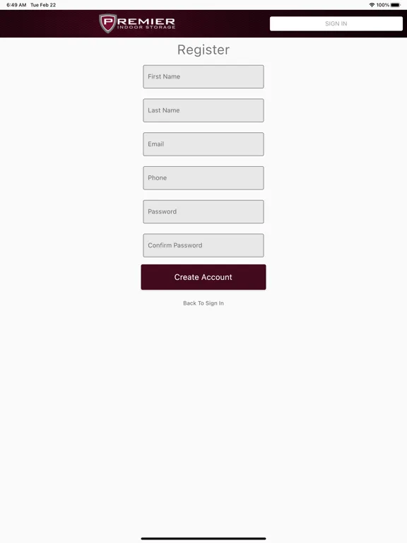 Premier Client Portal iPad  Screenshots