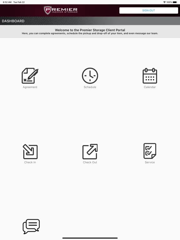 Premier Client Portal iPad  Screenshots