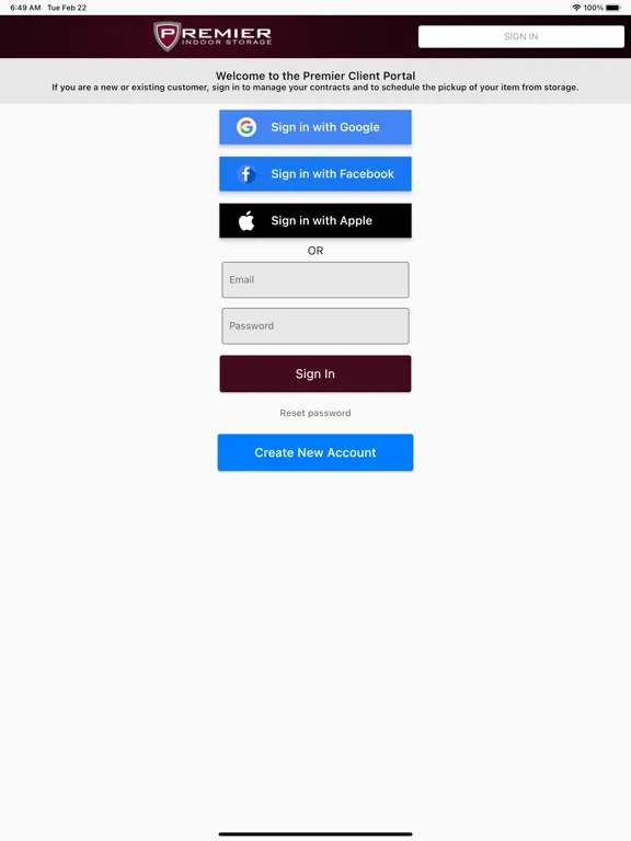 Premier Client Portal iPad  Screenshots