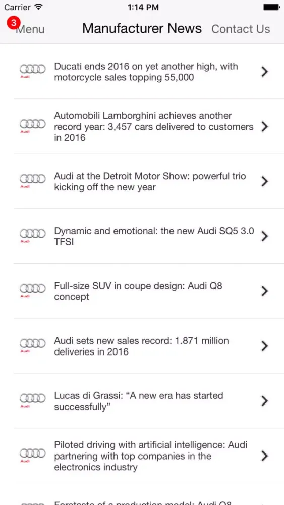 Capturas de pantalla de Audi Wynnewood DealerApp