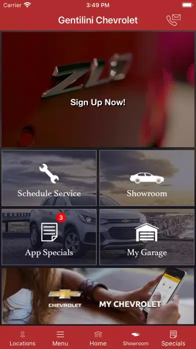 Capturas de tela do Gentilini Motors MLink