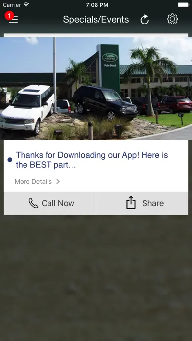 Capturas de tela do Land Rover Palm Beach