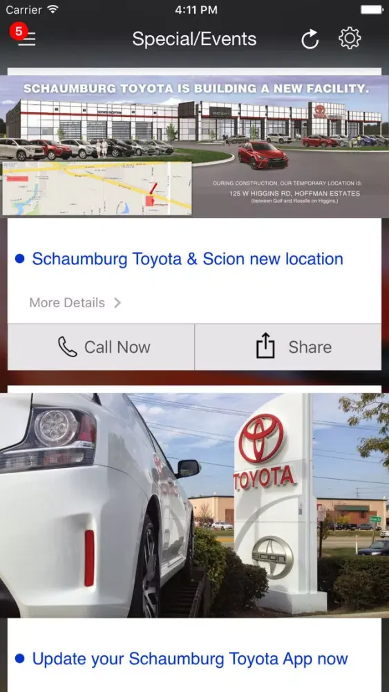 Tangkapan layar Schaumburg Toyota DealerApp