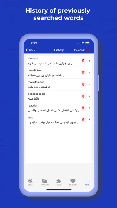 Capturas de tela do Persian Dictionary+ Translator