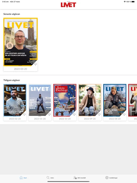 تصاویر Livet - kristet månadsmagasin iPad 