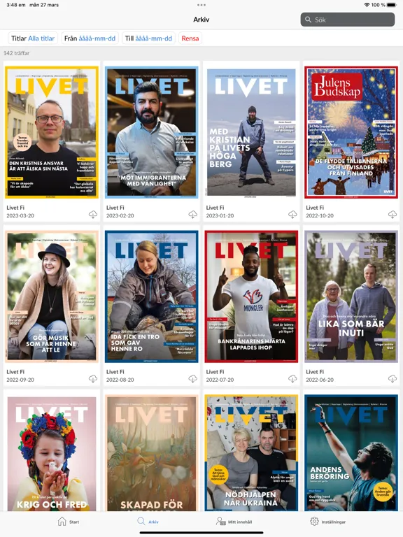 تصاویر Livet - kristet månadsmagasin iPad 