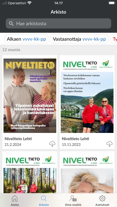 Niveltieto-lehti Screenshots
