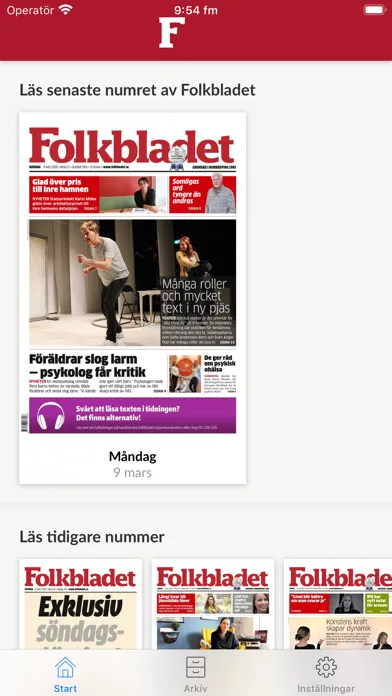 E-tidning Folkbladet স্ক্রিনশট