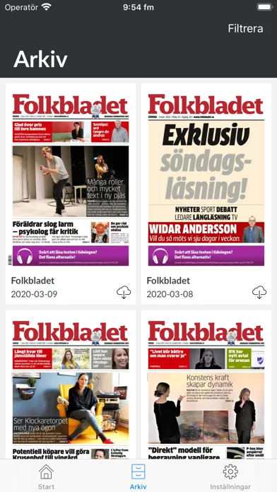 E-tidning Folkbladet স্ক্রিনশট