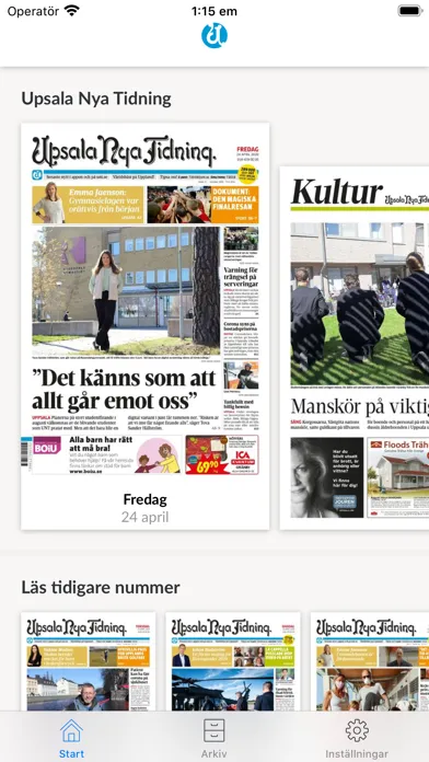 E-tidning UNT Screenshots