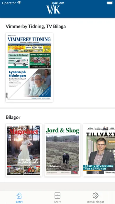 E-tidning V/K Screenshots
