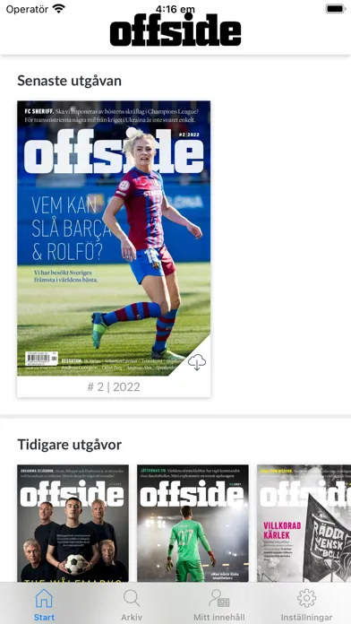 Fotbollsmagasinet Offside Screenshots