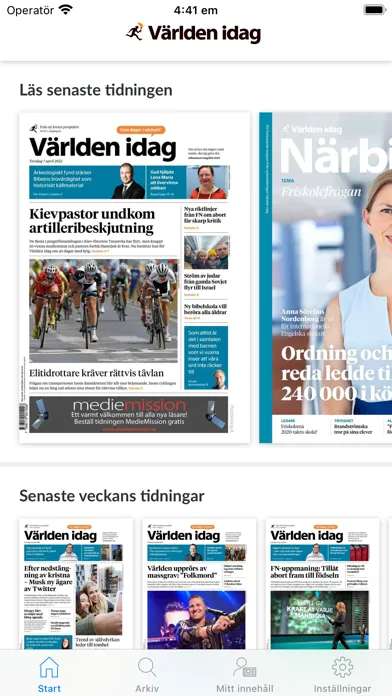 Скриншоты Världen idag
