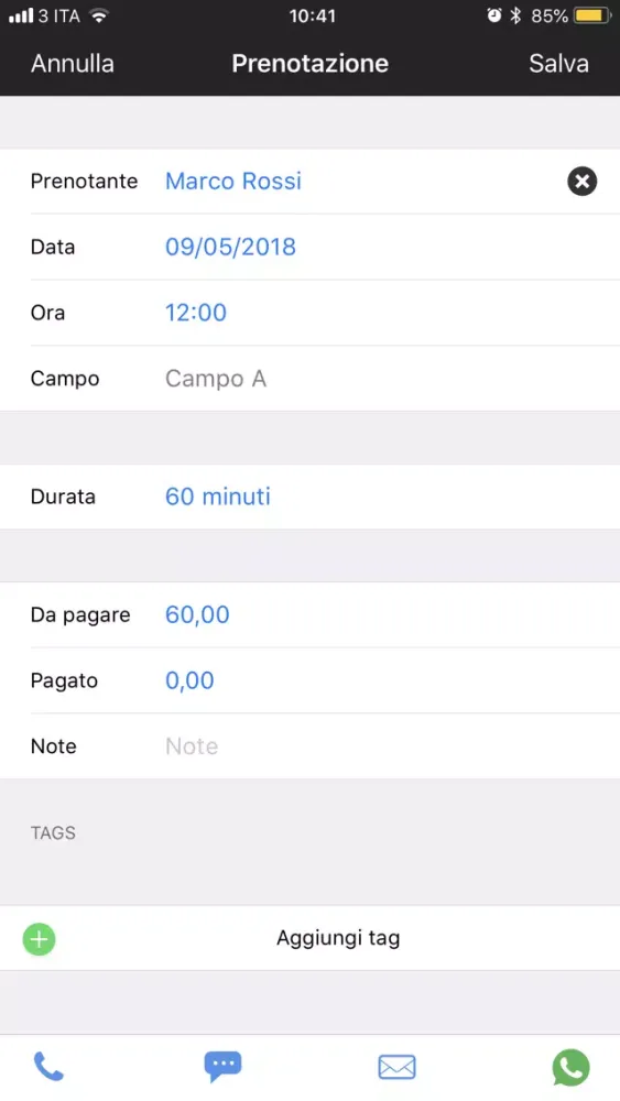 Gestione Campi Sportivi Screenshots