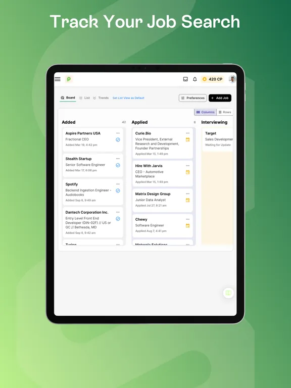 Captures d'écran de Prentus: Job Search Platform iPad 