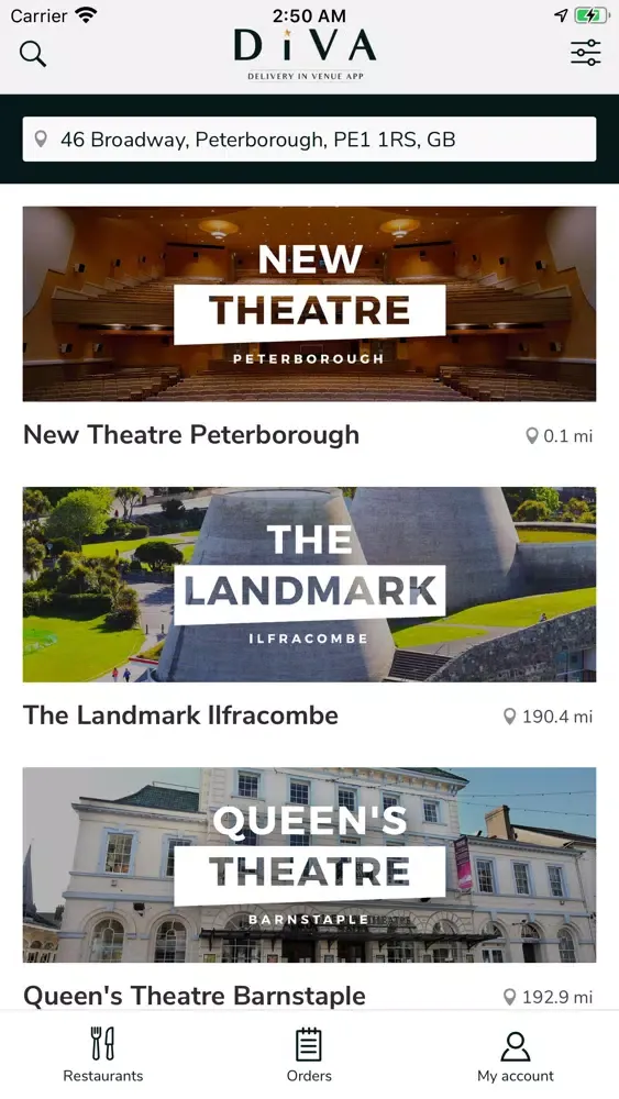 Captures d'écran de Deliver In Venue App (DIVA)