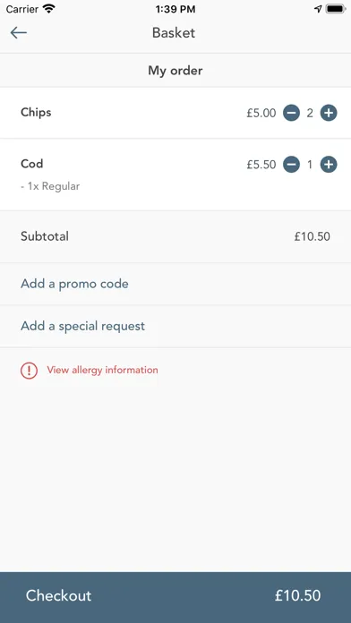 Fish Box Ordering Screenshots