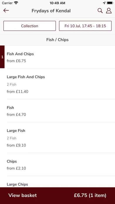 Ảnh chụp màn hình của FRYDAYS OF KENDAL