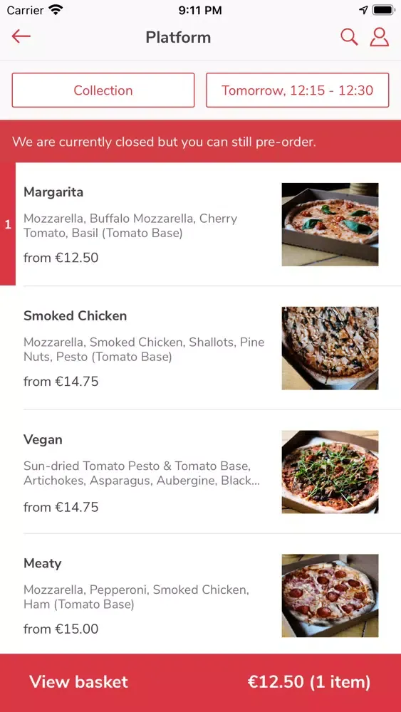 Captures d'écran de Platform Pizza