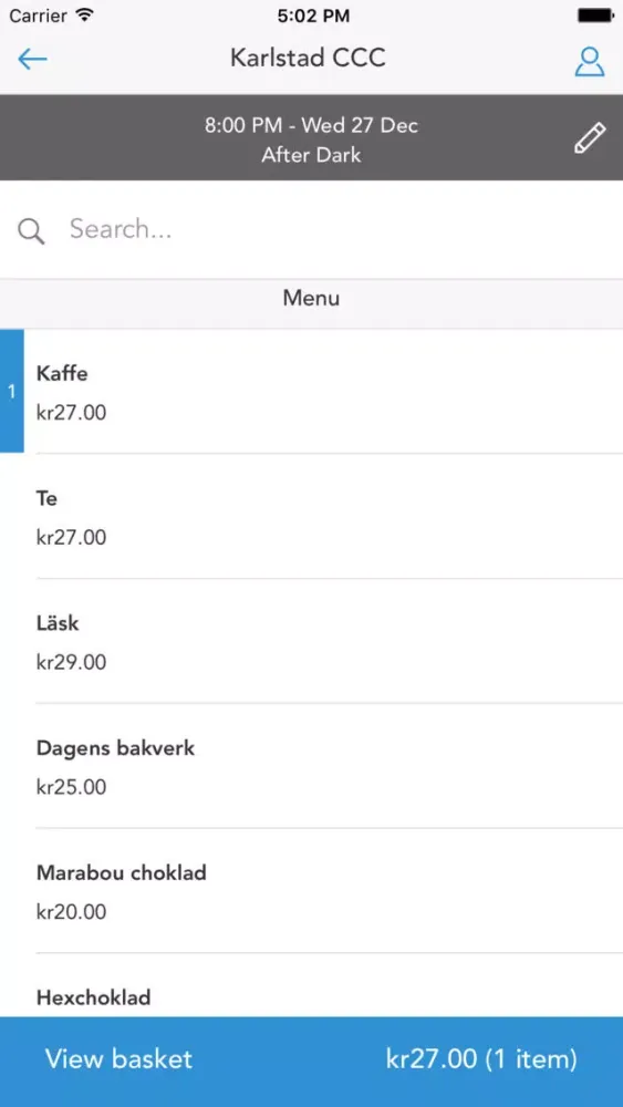 Karlstad CCC – Mat & Dryck স্ক্রিনশট