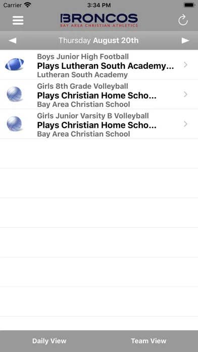 Bay Area Christian Athletics应用截图