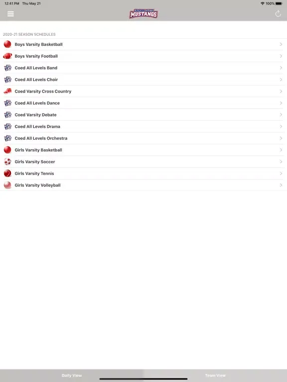 Capturas de pantalla de Crimson Cliffs Mustangs iPad 