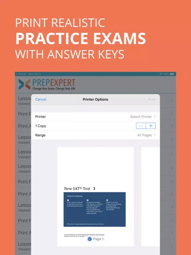 SAT Prep Course: Prep Expert iPad  स्क्रीनशॉट