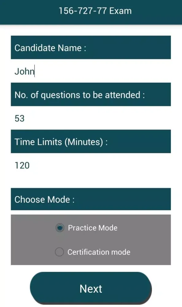 PL 156-727-77 Checkpoint Exam Screenshots