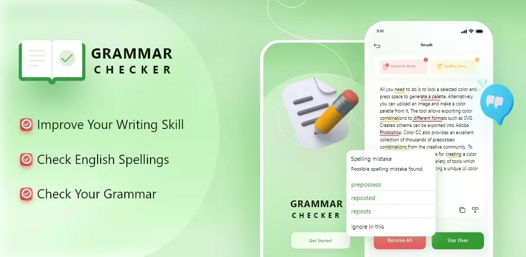 Capturas de pantalla de Grammar Checker