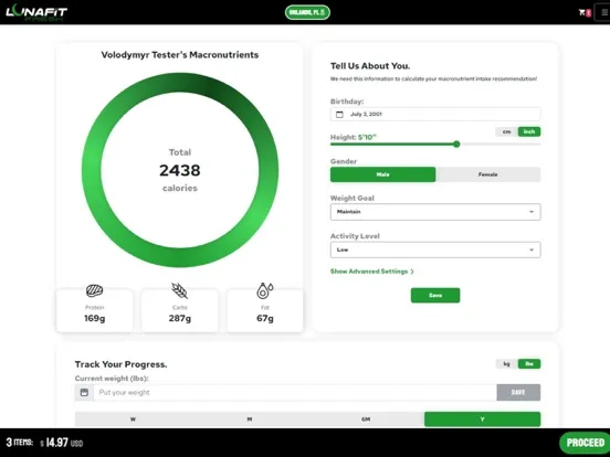 LunaFit Fresh iPad  Screenshots