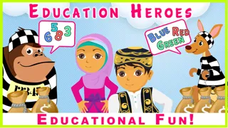 Tangkapan layar Education Hero Kids - Help Hannah with counting numbers and sorting and Harris needs your help with math and colors in their preschool adventure!