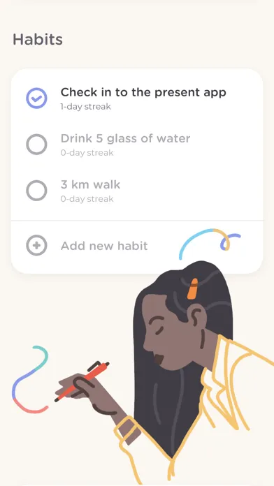 present - mindfulness journal Screenshots