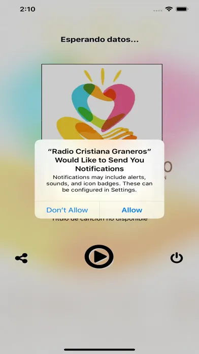 Capturas de tela do Radio Cristiana Graneros
