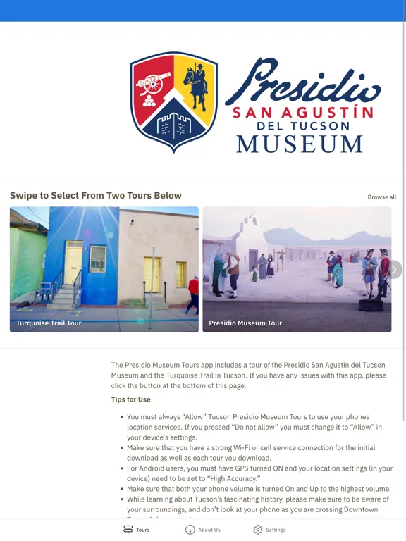 Capturas de pantalla de Presidio Museum Tours iPad 