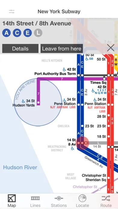 ภาพหน้าจอของ New York City Subway