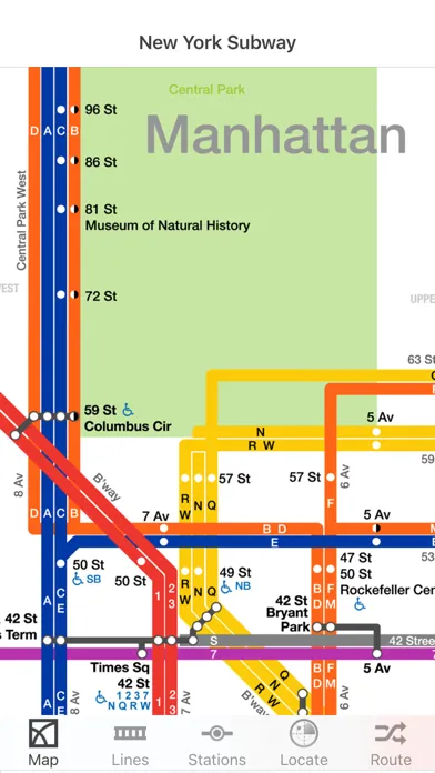 ภาพหน้าจอของ New York City Subway