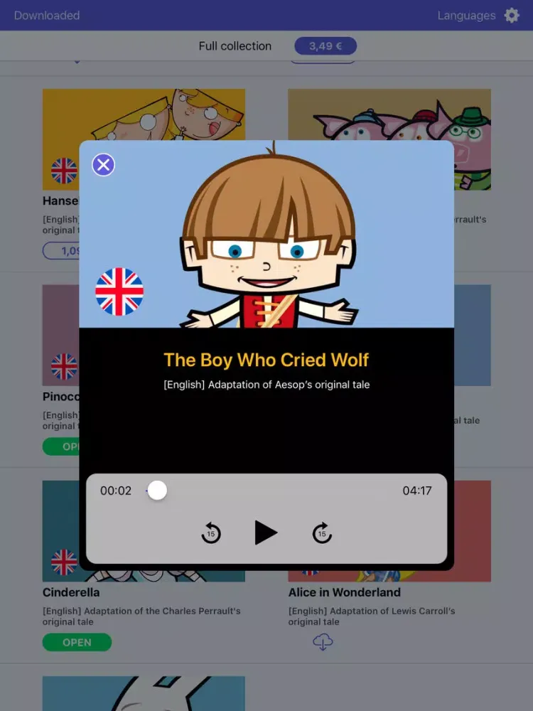 Ảnh chụp màn hình của Audio Stories Itbook iPad 
