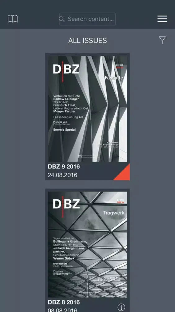 DBZ Deutsche BauZeitschrift應用截圖