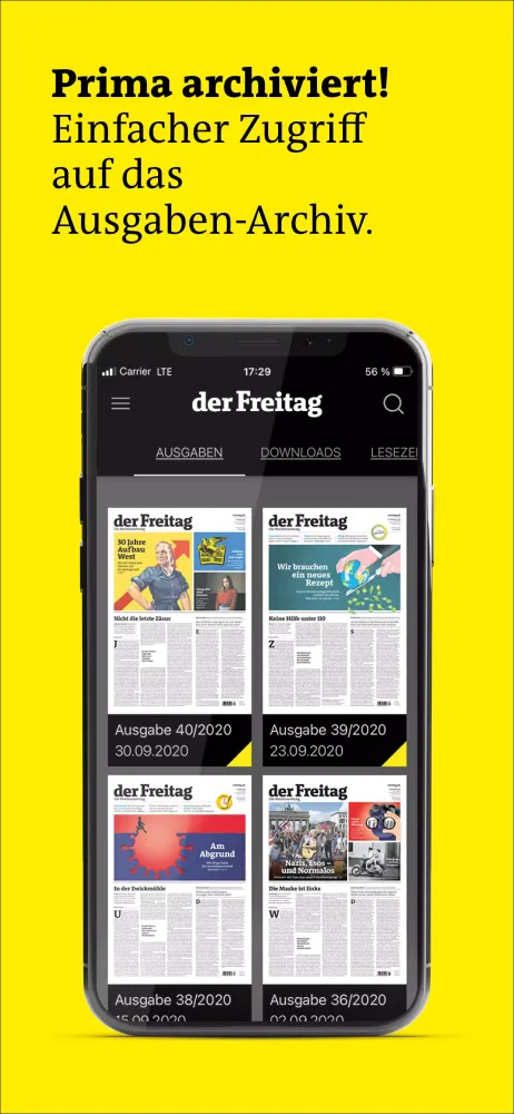 der Freitag EPaper Screenshots