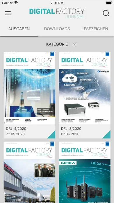 DFJ – Digital Factory Journal Screenshots