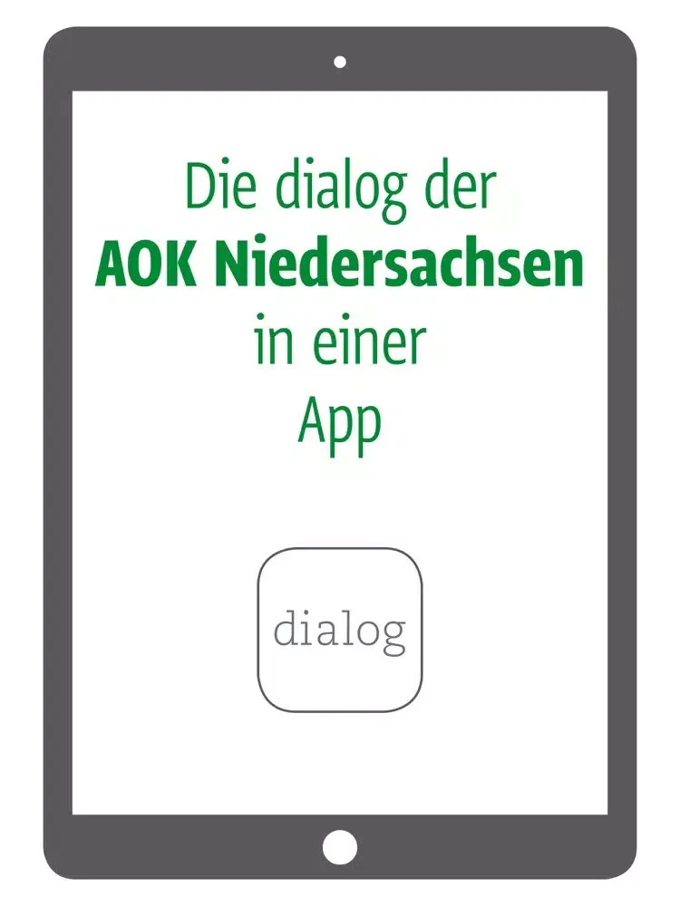 ภาพหน้าจอของ dialog AOK Niedersachsen iPad 