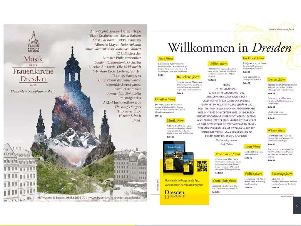 Tangkapan layar DresdenMagazin iPad 