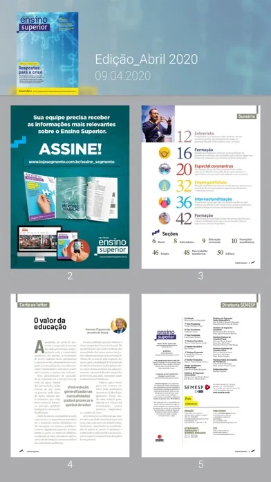 Zrzuty ekranu Revista Ensino Superior