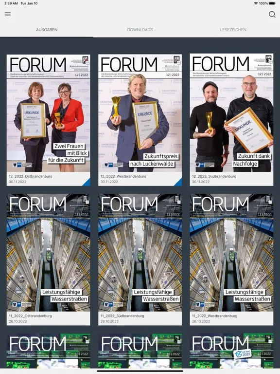 Capturas de tela do Forum IHK-Magazin iPad 