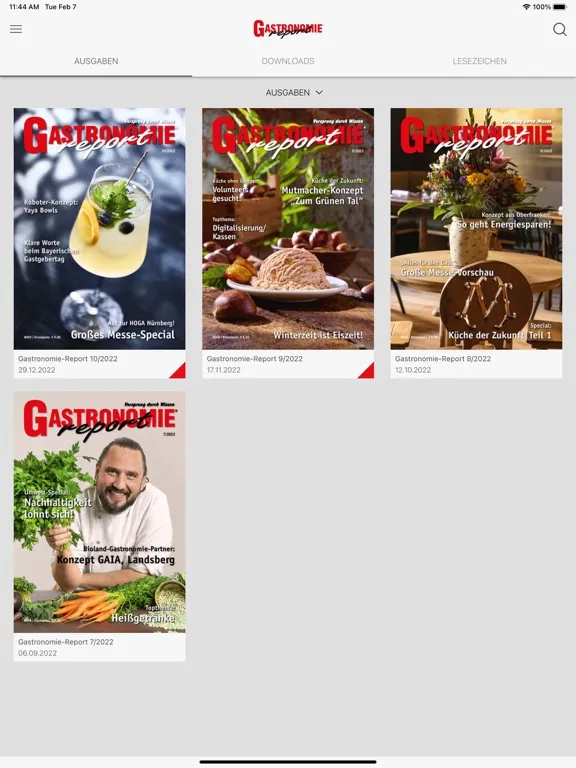 Скриншоты Gastronomie-Report iPad 