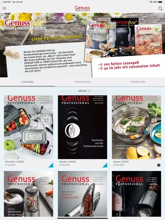 Captures d'écran de Genuss Professional iPad